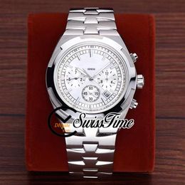 Nouveau Overseas 5500V 110A-B075 Cadran blanc A2813 Montre automatique pour homme Bracelet en acier SS STVC Pas de chronographe STVC Montres Swiss2734