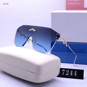 lunettes de soleil design New Overseas Populaire sur Internet pour hommes et femmes, lunettes de soleil une pièce, lunettes de voyage, 7244