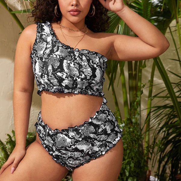 Nouveau maillot de bain de style Split Fat Lady avec un maillot de bain de bikini de grosse fille ajout et agrandis