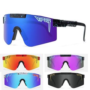 Nouvelles lunettes de soleil surdimensionnées Pit Vipers polarisées miroir lentille rouge Tr90 cadre Uv400 Protection hommes Sport avec étui