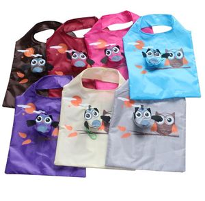 Nouveau sac à provisions hibou créatif sac buggy mignon pliable réutilisable alimentaire légumes pochette d'épicerie mode sac à main écologique sac à provisions