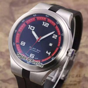 Nouveau P'6620 P6620 Édition Limitée Pd Design Sport Racing Car Montres De Plongée Boîtier En Acier Noir Cadran Rouge Plat Six Automatique Hommes Wa207U