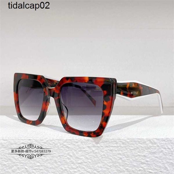 Nouvelles lunettes de soleil irrégulières de la famille P pour femmes en rouge net Lunettes de soleil assorties PR107XV