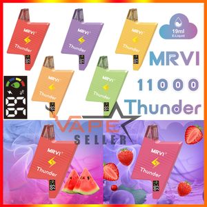 Originele Puff 11K MRVI Thunder 11000 Puffs Bar Bang King Puff 12K Wegwerp E-sigaret Vape Desechable met oplaadbare 600mAh batterij 19ml Pod Elfbar Pen