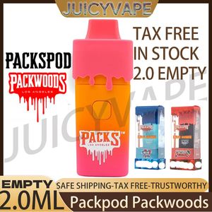 Nouveaux packspod packwoods packs runtz runty electronic cigarettes 2.0 ml pans de vape jetable vide disposiable dabwoods de dispositif rechargeable