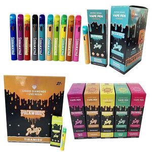 Nouveau Packwoods x Runty jetable vide Vapes boîte-cadeau emballage rechargeable 280mah 1.0ml vaporisateur 10 souches en Stock 1000 pièces