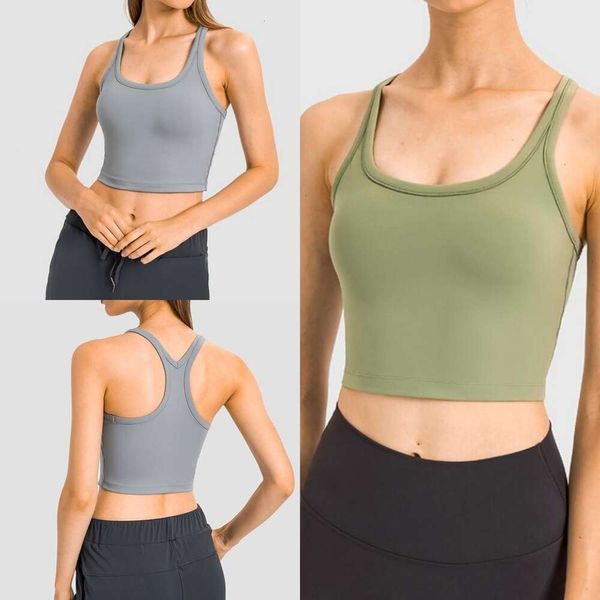 Nuevo chaleco deportivo sin mangas de sujetador acolchado Fitness y camiseta deportiva Camiseta de chaleco más vendido yoga