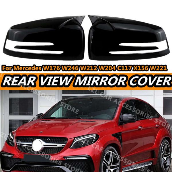 Nouvelle paire de couvercles de capuchon de rétroviseur latéral, pour Mercedes Benz W176 W246 W212 W204 C117 X156 X204 W221 C218 A B C E S CLA GLA GLK classe