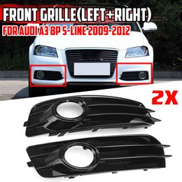 Nuevo par de cubiertas de bisel de luz antiniebla para coche Audi A3/ A3 Quattro W/paquete deportivo 2009 - 2012 luz para parachoques frontal parrilla de luz antiniebla