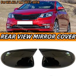 Nieuw Paar Hoorn Side Wing Mirror Cover Caps Voor Kia K2 Rio 2011-2016 Achteruitkijkspiegel Cover Shell Case Trim toevoegen Auto Accessoires