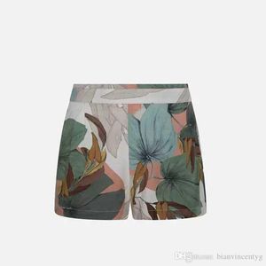 Nieuwe Palmblad Afdrukken Pyjama Homewear 2020 Zomer Korte Mouwen Loungewear Shorts Nachtkleding Sexy Thuis Kleding 007