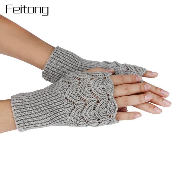 Nouveau paragraphe tricot gants sans doigts femmes mode dame décontracté automne hiver gants filles femmes mitaines à main Luvas JOYL Y1816535122