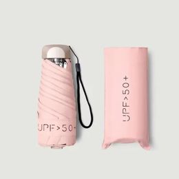 Nouveau parasol pour femmes ultra small mini parapluie de vinyle de poche Protection du soleil de poche Protection UV Parasol - pour le parapluie compact pour femmes