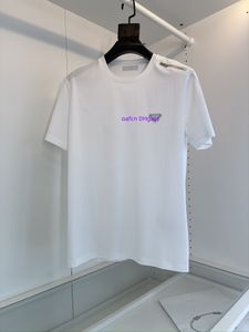 Nueva camiseta de París Camiseta de diseñador para hombre 100 algodón Top de manga corta Algodón de seda Cuello redondo Camiseta de manga corta Logotipo de triángulo Cremallera en el hombro Estampado de letras 841