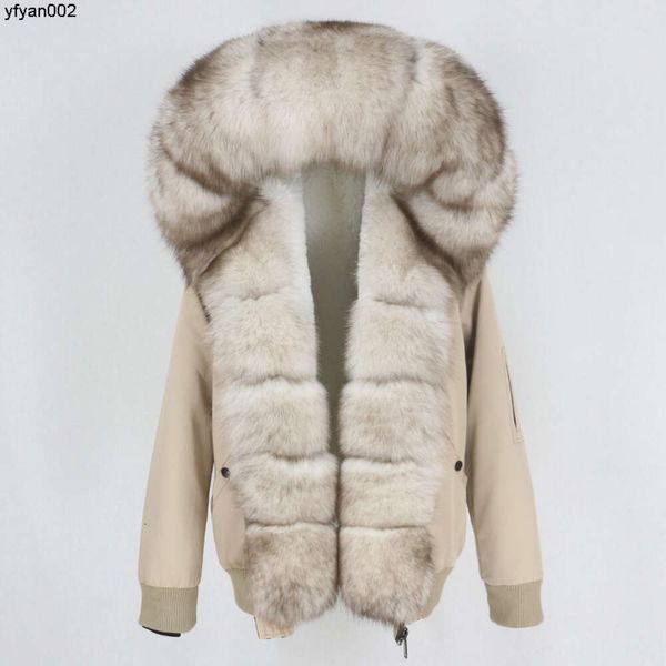 Nuevo Parka chaqueta de invierno abrigo Real cuello de zorro Natural ropa