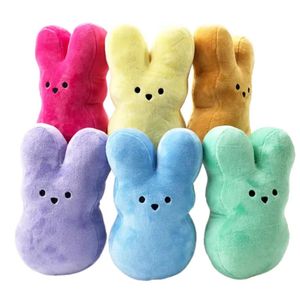 Nieuw feest Pasen Gifts 15 cm Peep Gevulde pluche speelgoed Bunny Rabbit Mini Rabbit Bunny voor kinderen Groothandel