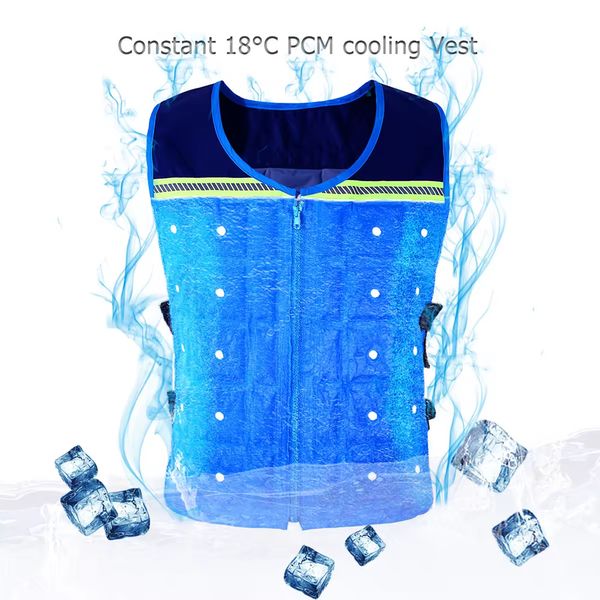 Nueva patente, chaleco fresco PCM duradero y suave de alta humedad, ropa para trabajadores, ropa de refrigeración PCM para hombres, mujeres y niños