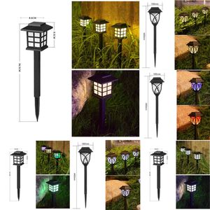 NIEUW PATHOW Landschap Lamp Buiten Waterdichte LED Solar Garden Stake Light for Lawn Yard Patio Decoratie