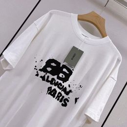 nuevo patrón Francia Camiseta para hombre BB Graffiti Primavera Verano Manga corta Diseñador de la marca Camisetas Vacaciones Casual Manga corta Lujo hombres mujeres Hip Hop Streetwear Camisetas