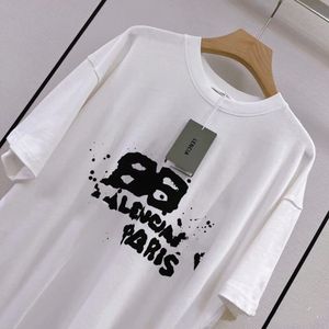 Nieuw Patroon Frankrijk Heren T-shirt BB Graffiti Lente Zomer Korte Mouw Merk Designer Tees Vakantie Casual Korte Mouw Luxe Heren Dames Hip Hop streetwear T-shirts