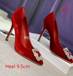 Nouveau motif de haute qualité Designer Party Chaussures de mariage mariée femme dames sandales mode sexy chaussures pointues pointues talons hauts l4738885