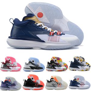 Zion 1 PF Jeugd Kid Mannen Dames Basketbal Schoenen voor Wit en Zwart Regenboog Multi Color Girls Boy Sport Sneakers US 5-12