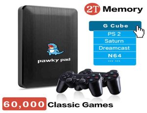 Nouveau Pawky Box Pad Rétro Console de jeu vidéo pour PS2 PSP N64 DC 60000 Lecteur de jeux classique 3D pour Windows PC Consoles de jeu Cadeau H4418973