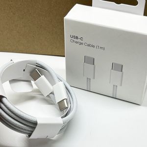 Nouveau câble PD type-c à C pour iPhone 15 pro max câbles de charge rapide pour Samsung Xiaomi Huawei données 1M fil Type C avec boîte