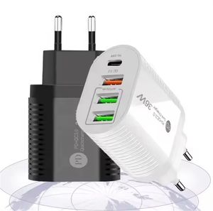 Nouveau chargeur rapide PD36W PD + 3USB chargeur de téléphone portable 5V4A prise US EU UK adaptateur multi-port tête de charge