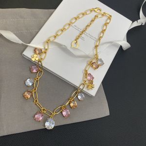 Nuevo diseñador de collar de perlas para mujer Nuevo collar de moda Collar de amor para mujer Marca Letras simples Diamond Lady-D2
