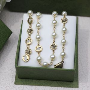 Nouveau collier de perles Le plus attrayant Impact visuel de perle en or de tournesol classique du collier de logo original Gift pour femmes