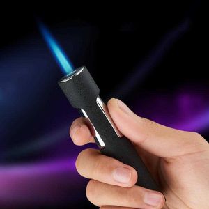 Nieuwe Pen Torch Geen Gasaansteker Jet Draagbare Winddicht Spuitpistool Butaan Metalen Sigaret Sigaar Lichtgevende Refill Gadgets Mannen VGLF
