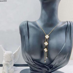 Nieuwe hanger kettingen voor vrouwen klavertje ketting kwaliteit choker kettingen ontwerper sieraden verguld goud