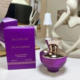 Nouveau parfum Dylan Purple Natural Ladies Pecragance pour femme turquoise 100ml 3,4 fl.oz eau de parfum orient