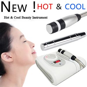 2 en 1 Ho t Cryo Sin aguja Electroporación Meso Mesoterapia Cool Facial Anti Envejecimiento Cuidado de la piel Máquina de belleza