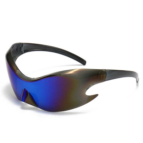 Nouvelles lunettes de célébrités Internet personnalisées, protection solaire, mode, style, lunettes de soleil, tendance, lunettes de soleil de vélo de route connectées profilées
