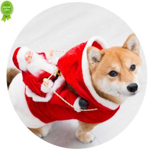 Nouveau chien de compagnie Costume de Noël chien vêtements Santa équitation tenue noël chien vêtements cerf équitation noël fournitures pour animaux de compagnie