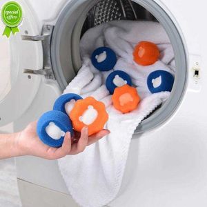 3/6/8 pièces épilateur pour animaux de compagnie pour brosses à linge ours mignon éponge vêtements Anti-enroulement Adsorption balles de séchage blanchisserie réutilisable bleu/Orange