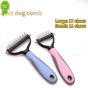 New Pets Fur Knot Cutter Dog Grooming Shedding Tools Pet Cat Hair Removal Comb Brush Double Sided Pet Products Comb for Cats