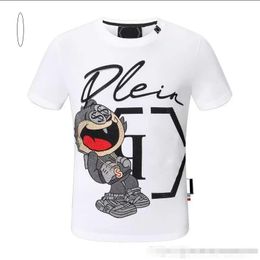 NIEUWE Phillip Plain Heren T-Shirt ontwerper PP Skull Diamond t-shirt Korte mouw Dollar Bruine beer Merk tee O-hals hoge Kwaliteit Schedels TShirt tees tops PV88305