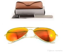 Nuevo piloto 3025 gafas de sol Diseñador de la marca Gafas de sol para hombre Gafas de sol de espejo Gafas de mujer clásicas Lentes de vidrio de color gafas de sol Wit9968422