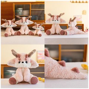Les nouveaux jouets en peluche de dragon rose figurent l'année de l'oreiller de mascotte Loong Net Net Red Doll Gift