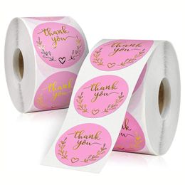 Étiquette en papier merci autocollants adhésifs 1.5 '' 500pcs Enveloppe de mariage à la main Bagure de cuisson à la main Decor