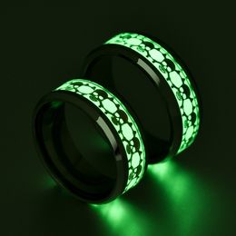 Mode Pirate Skull Rings Retro Design Glow in the Dark Music Finger Ring Men Dames Roestvrij staal feest sieraden geschenken voor unisex hoge kwaliteit