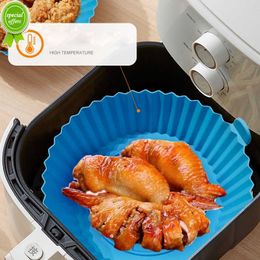 Nouvelle Pizza Poulet Panier Tapis Silicone AirFryer Pot Friteuses À Air Four Plateau De Cuisson Frit Carré Rond Remplacement Grill Pan Accessoires