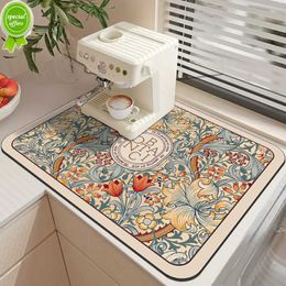 Nouveau napperon pour Table à manger tapis de vaisselle absorbant tapis de séchage de vaisselle tapis de vidange résistant à la chaleur tapis de comptoir décoration de la maison