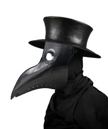 Nouveaux masques de médecin de la peste Bec Docteur Masque Long Nez Cosplay Fantaisie Masque Gothique Rétro Rock Cuir Halloween bec Mask267v2426428
