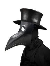 Nouveau Plague Doctor Masks Beak Doctor Mask Long Nose Cosplay Fancy Mask Gothic Retro Rock Leather Halloween Beak Mask267V5197043