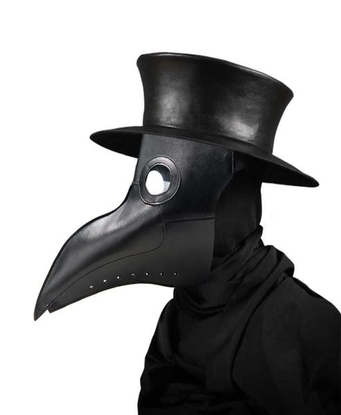 Nuevas máscaras de doctor de la peste máscara de doctor de pico de la nariz larga cosplay fantasía de mascarilla gótica retro cuero halloween máscara de pico267v9043748