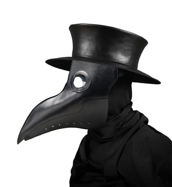Nouveau peste docteur masques beak docteur masque long nez cosplay masque fantaisie gothique rétro rock cuir halloween beak mask4294378